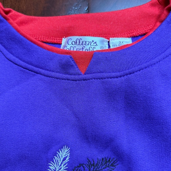 Red Hat Lady Red Hat Sweatshirt Long Sleeve Red and Purple 3X "Hatitude" - Picture 5 of 10